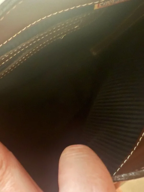 Dooney & Bourke Chestnut Brown Leather Shoulder Bag with Silver Hardware VINTAGE - Picture 9 of 10